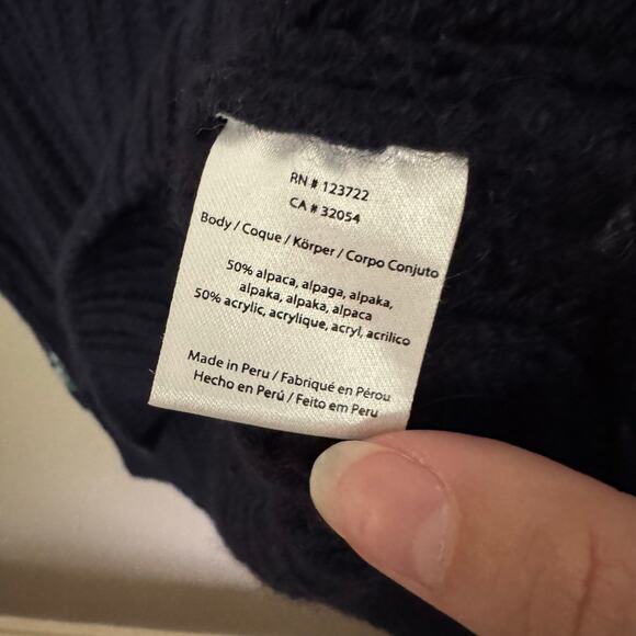 XIRENA Apres Ski Sweater in Navy Blue Stripe Alpaca Blend Size XS winter fall - Picture 5 of 7